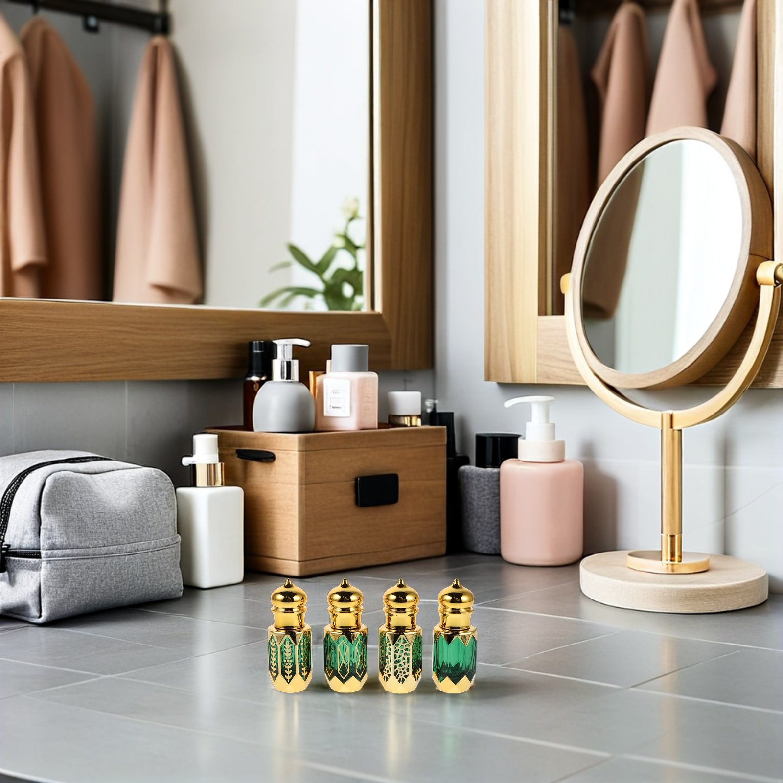 Perfume Refill Bottle - Bouteilles d'huile essentielle en verre rechargeables,