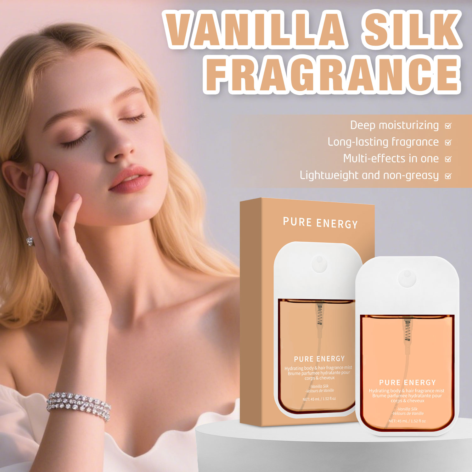 Fragrance Perfume For Hair - Brume corporelle en velours vanille pour