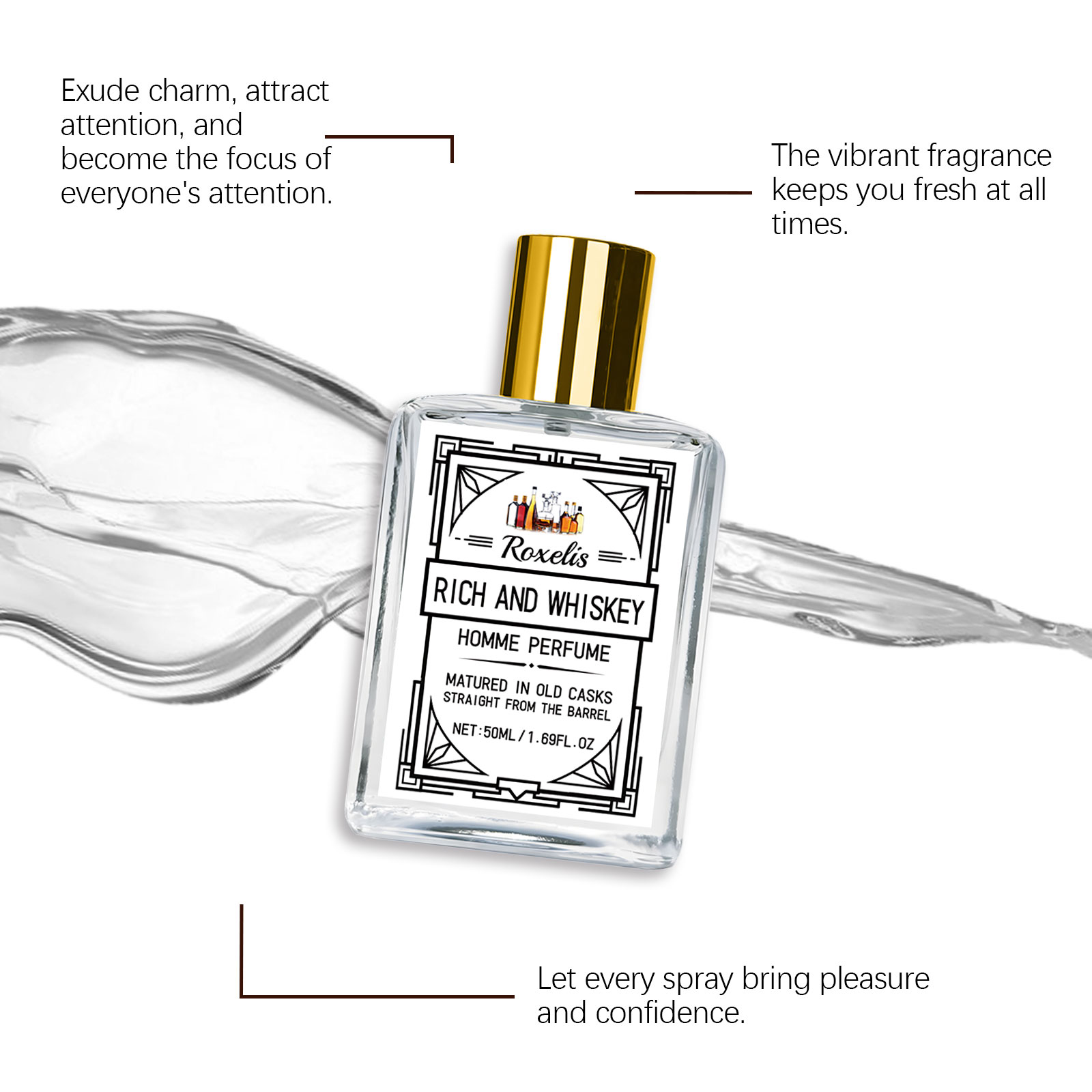 Roxelis 50ml Charm Whisky Parf - Vanilla Perfume Oil avis et prix